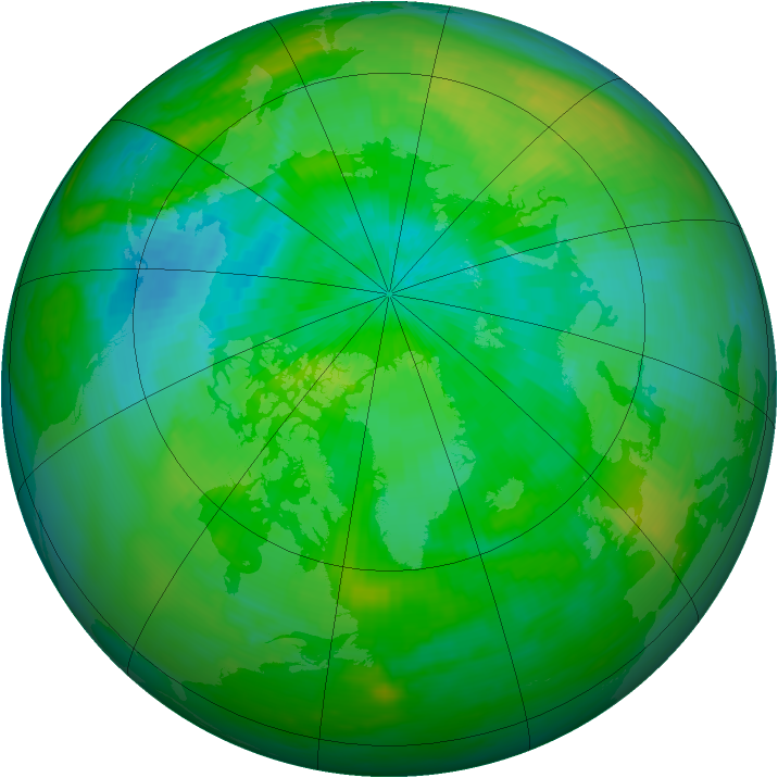 Arctic ozone map for 24 August 1979